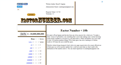 Desktop Screenshot of factornumber.com